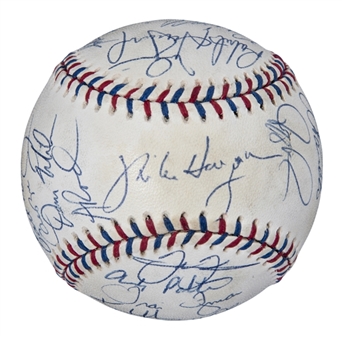1996 American League All-Star Team Signed All-Star Game Baseball With 30 Signatures Including Boggs, Ripken, Thomas & Weaver (JSA)